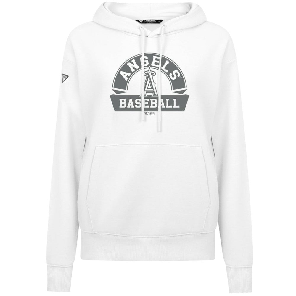 Los Angeles Angels Levelwear Women's Adorn Banner Arch Hoodie - White