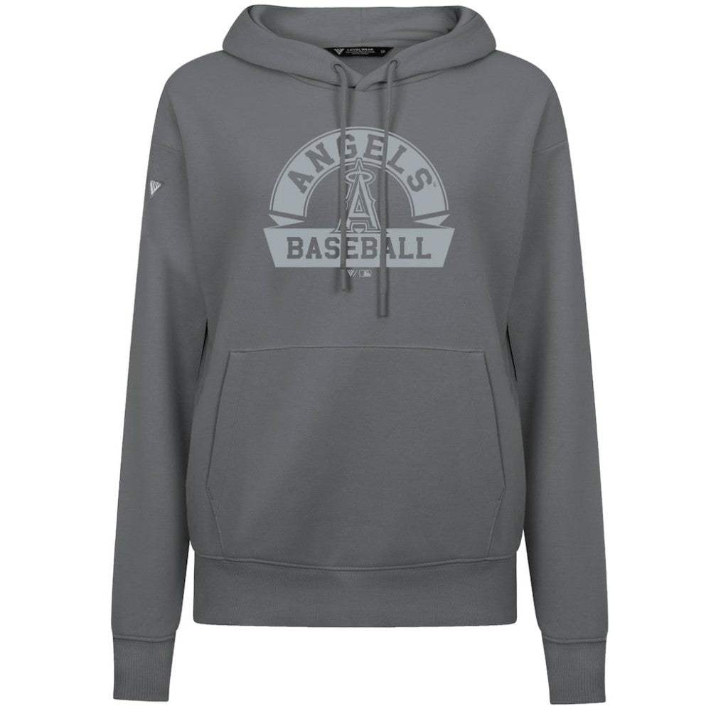 Los Angeles Angels Levelwear Women's Adorn Banner Arch Hoodie - Stone