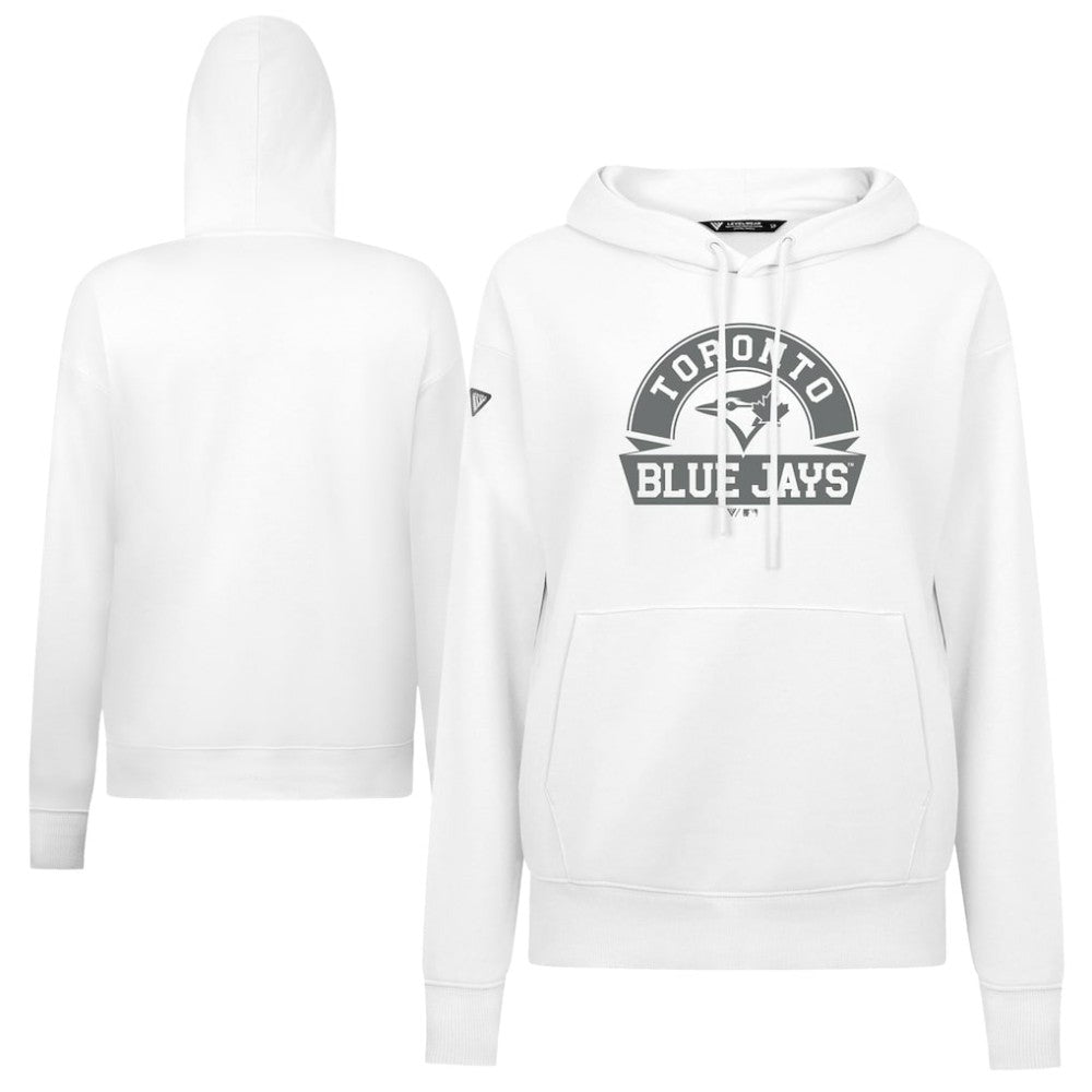 Toronto Blue Jays Levelwear Women's Adorn Banner Arch Hoodie - White