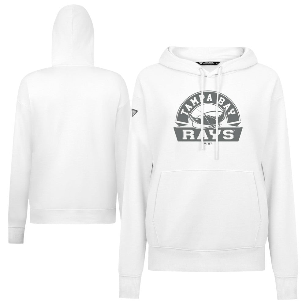 Tampa Bay Rays Levelwear Women's Adorn Banner Arch Hoodie - White