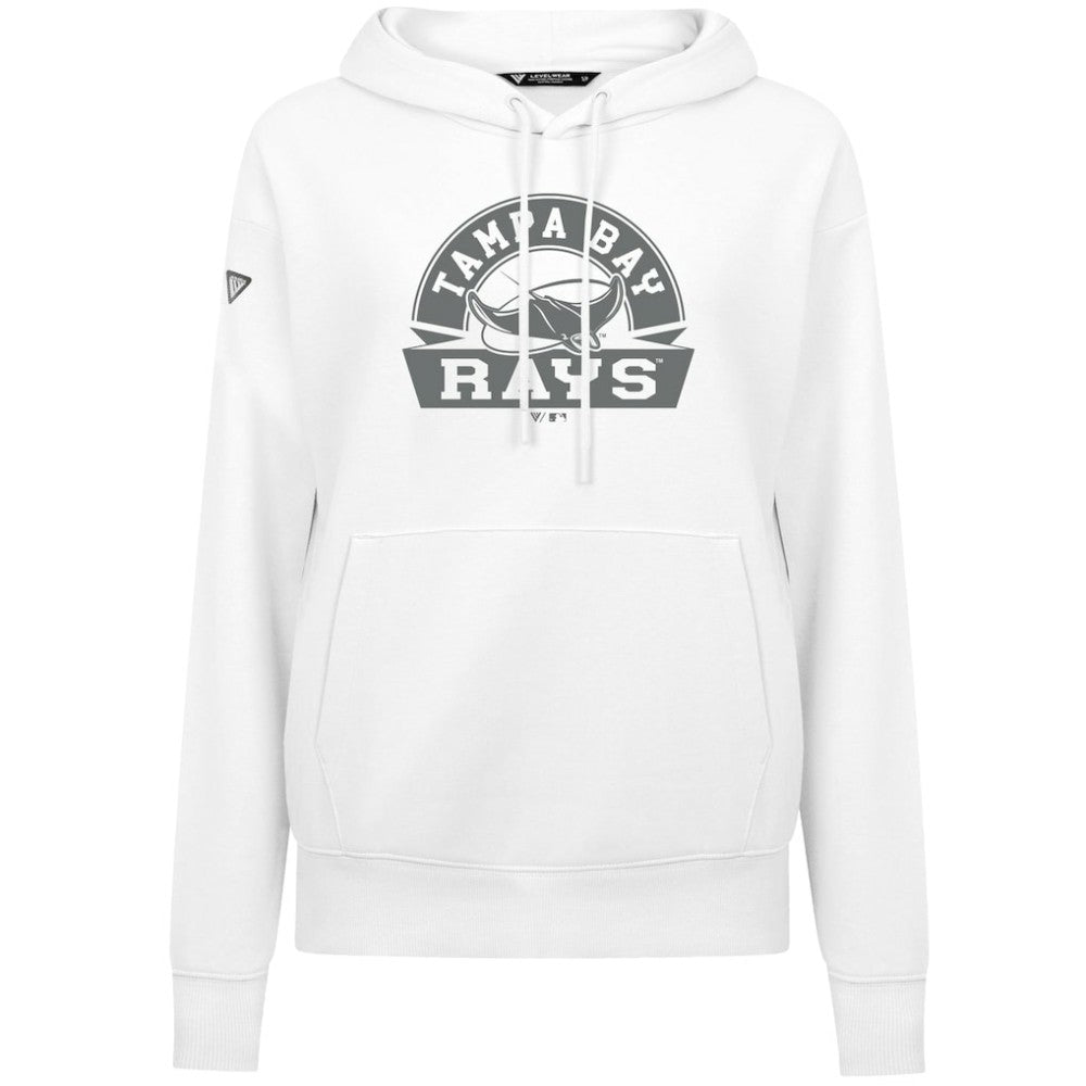 Tampa Bay Rays Levelwear Women's Adorn Banner Arch Hoodie - White