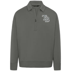 Tampa Bay Rays Levelwear Women's Canmore Chenille Logo Quarter-Zip Top - Stone