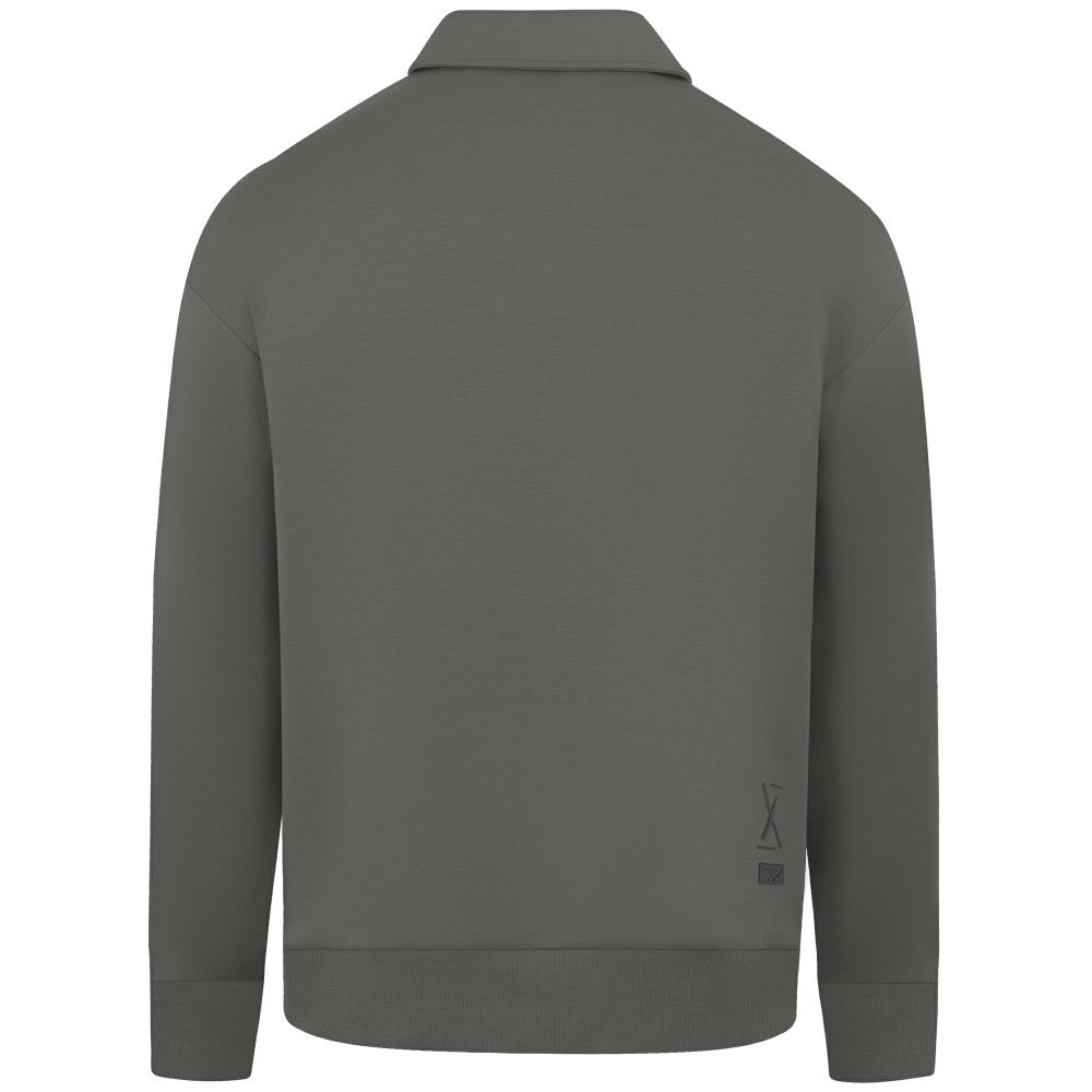 Kansas City Royals Levelwear Women's Canmore Chenille Logo Quarter-Zip Top - Stone