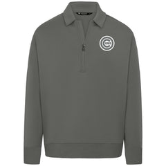 Chicago Cubs Levelwear Women's Canmore Chenille Logo Quarter-Zip Top - Stone