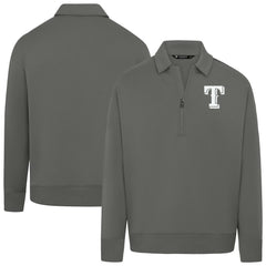 Texas Rangers Levelwear Women's Canmore Chenille Logo Quarter-Zip Top - Stone