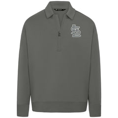 St. Louis Cardinals Levelwear Women's Canmore Chenille Logo Quarter-Zip Top - Stone