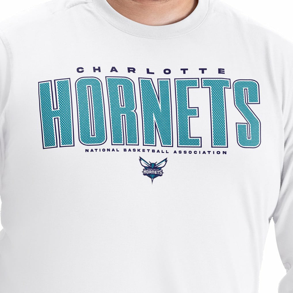 Charlotte Hornets G-III Sports by Carl Banks Adaptive Printed Mesh Effect Long Sleeve T-Shirt - White online