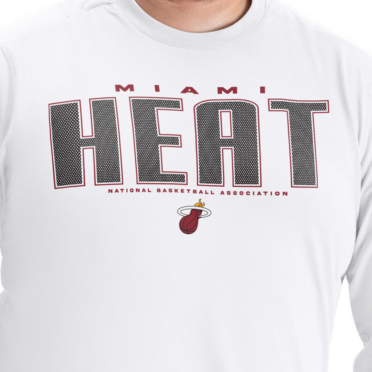 Miami Heat G-III Sports by Carl Banks Adaptive Printed Mesh Effect Long Sleeve T-Shirt - White online
