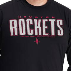 Houston Rockets G-III Sports by Carl Banks Adaptive Printed Mesh Effect Long Sleeve T-Shirt - Black sale