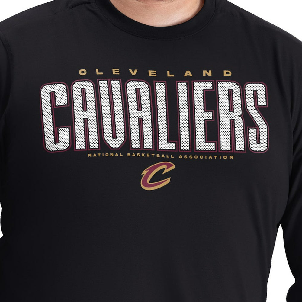 Cleveland Cavaliers G-III Sports by Carl Banks Adaptive Printed Mesh Effect Long Sleeve T-Shirt sale - Black on sale