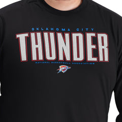 Oklahoma City Thunder G-III Sports by Carl Banks Adaptive Printed Mesh Effect Long Sleeve T-Shirt - Black outlet