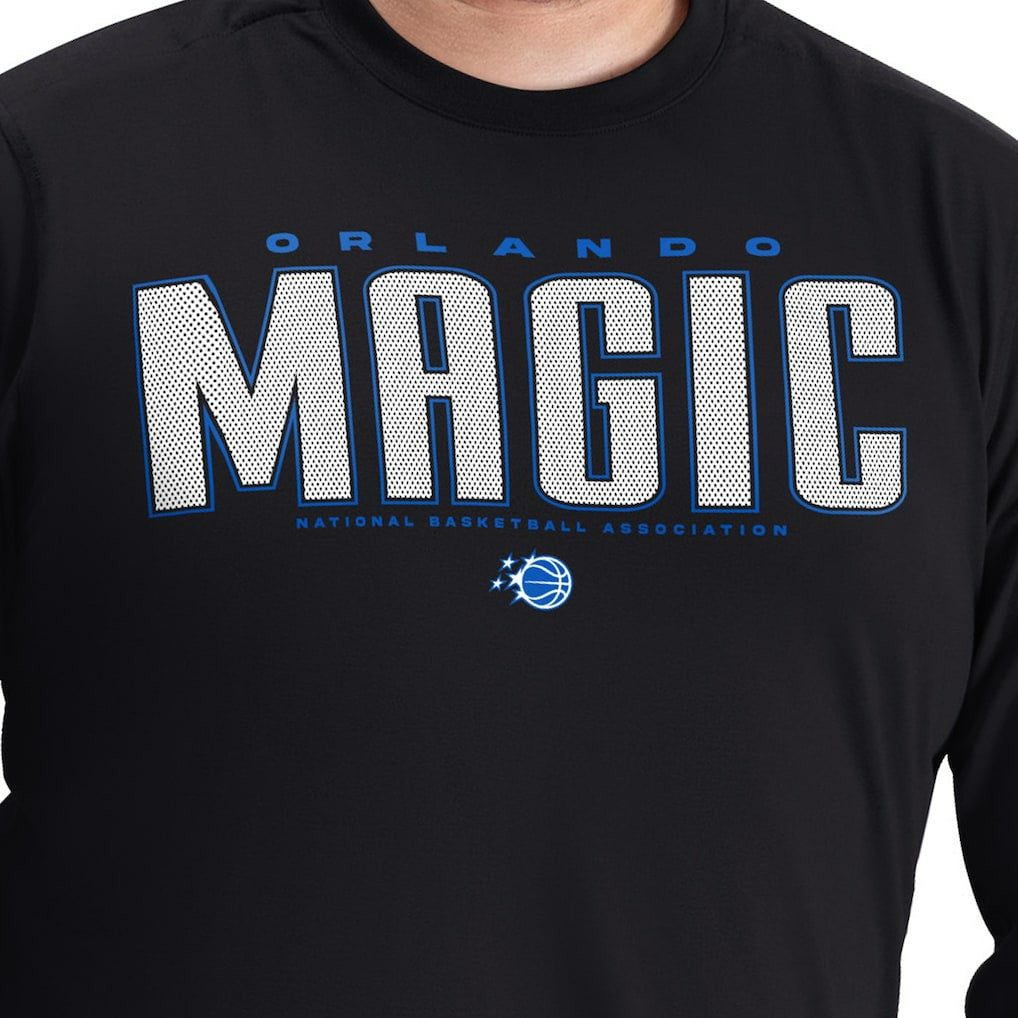 Orlando Magic G-III Sports by Carl Banks Adaptive Printed Mesh Effect Long Sleeve T-Shirt - Black for sale
