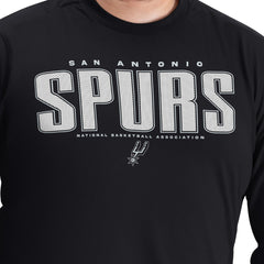 San Antonio Spurs G-III Sports by Carl Banks Adaptive Printed Mesh Effect Long Sleeve T-Shirt - Black cheap