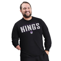 Sacramento Kings G-III Sports by Carl Banks Adaptive Printed Mesh Effect Long Sleeve T-Shirt - Black outlet