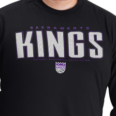 Sacramento Kings G-III Sports by Carl Banks Adaptive Printed Mesh Effect Long Sleeve T-Shirt - Black outlet