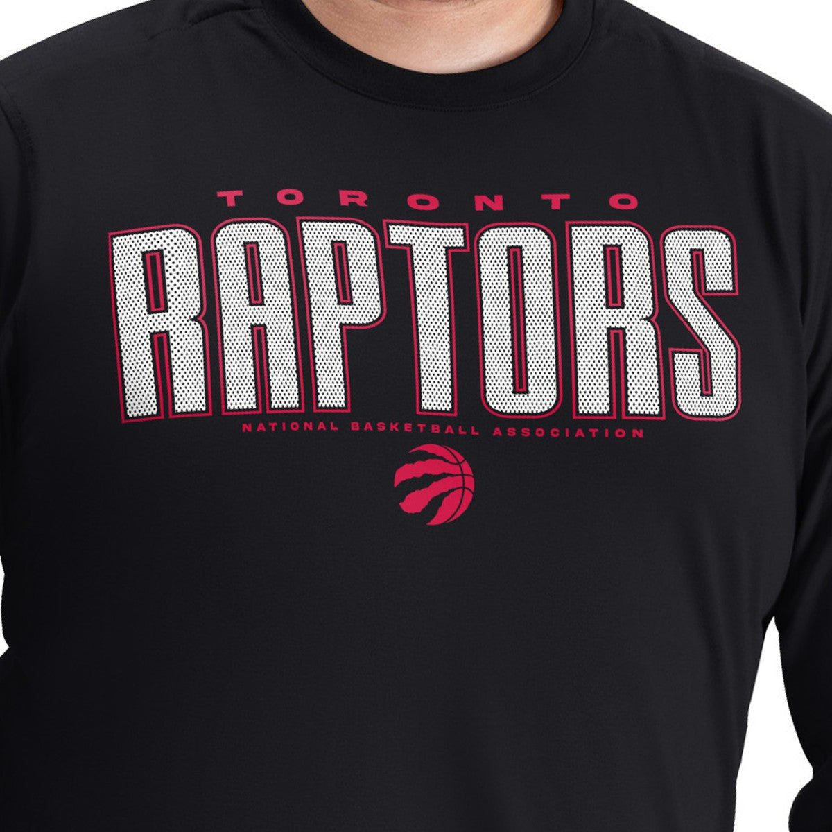 Toronto Raptors G-III Sports by Carl Banks Adaptive Printed Mesh Effect Long Sleeve T-Shirt - Black online
