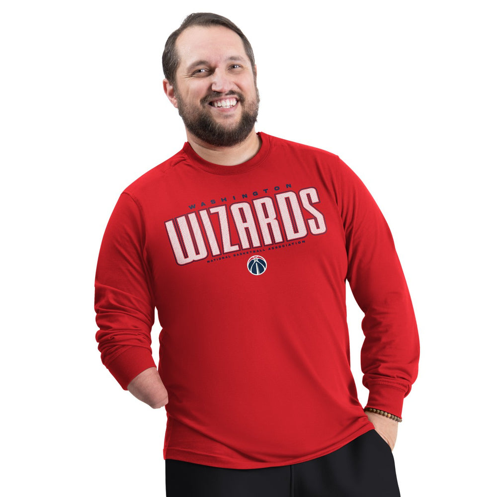 Washington Wizards G-III Sports by Carl Banks Adaptive Printed Mesh Effect Long Sleeve T-Shirt - Red shop