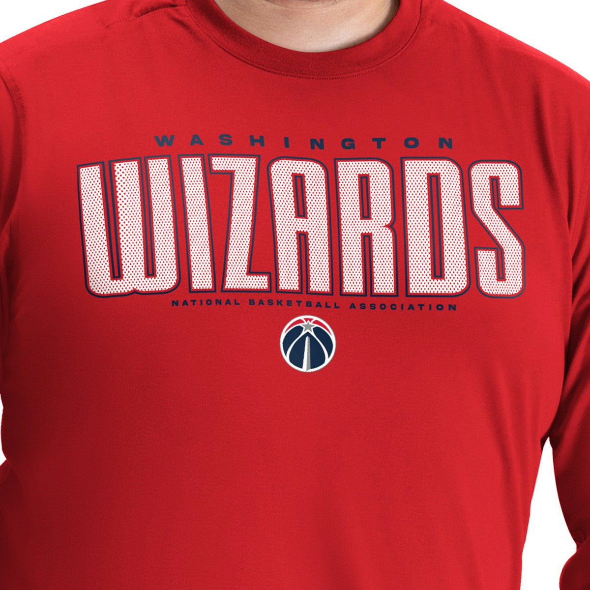 Washington Wizards G-III Sports by Carl Banks Adaptive Printed Mesh Effect Long Sleeve T-Shirt - Red shop