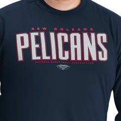 New Orleans Pelicans G-III Sports by Carl Banks Adaptive Printed Mesh Effect Long Sleeve T-Shirt - Navy online