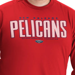New Orleans Pelicans G-III Sports by Carl Banks Adaptive Printed Mesh Effect Long Sleeve T-Shirt - Red cheap