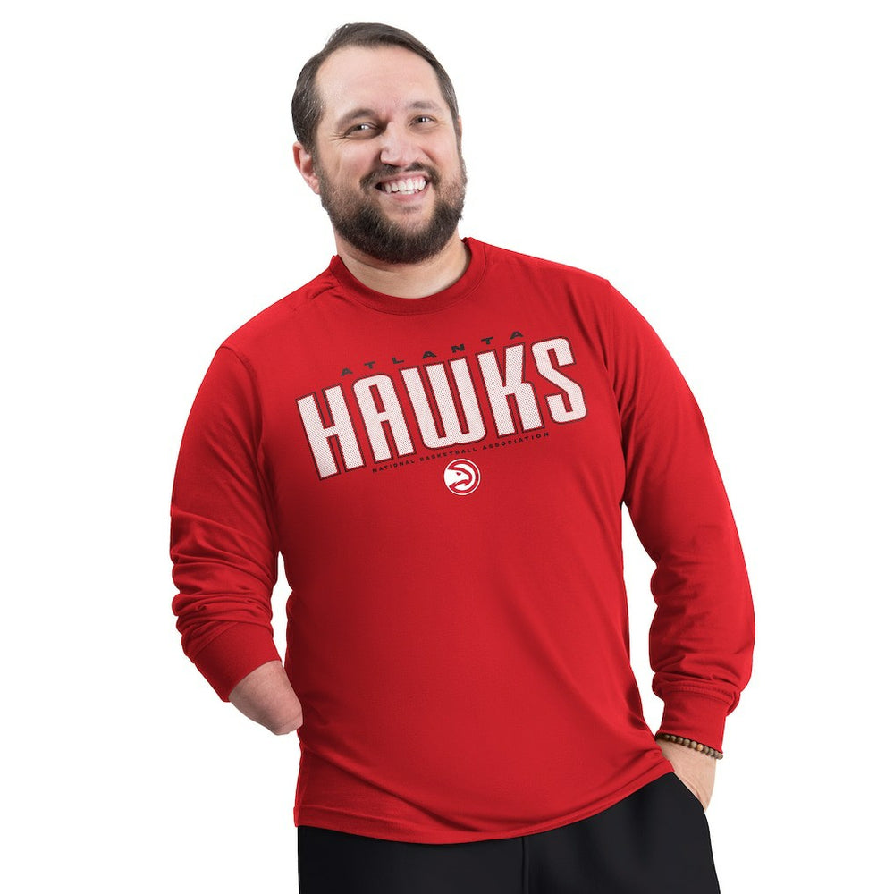 Atlanta Hawks G-III Sports by Carl Banks Adaptive Printed Mesh Effect Long Sleeve T-Shirt - Red discount