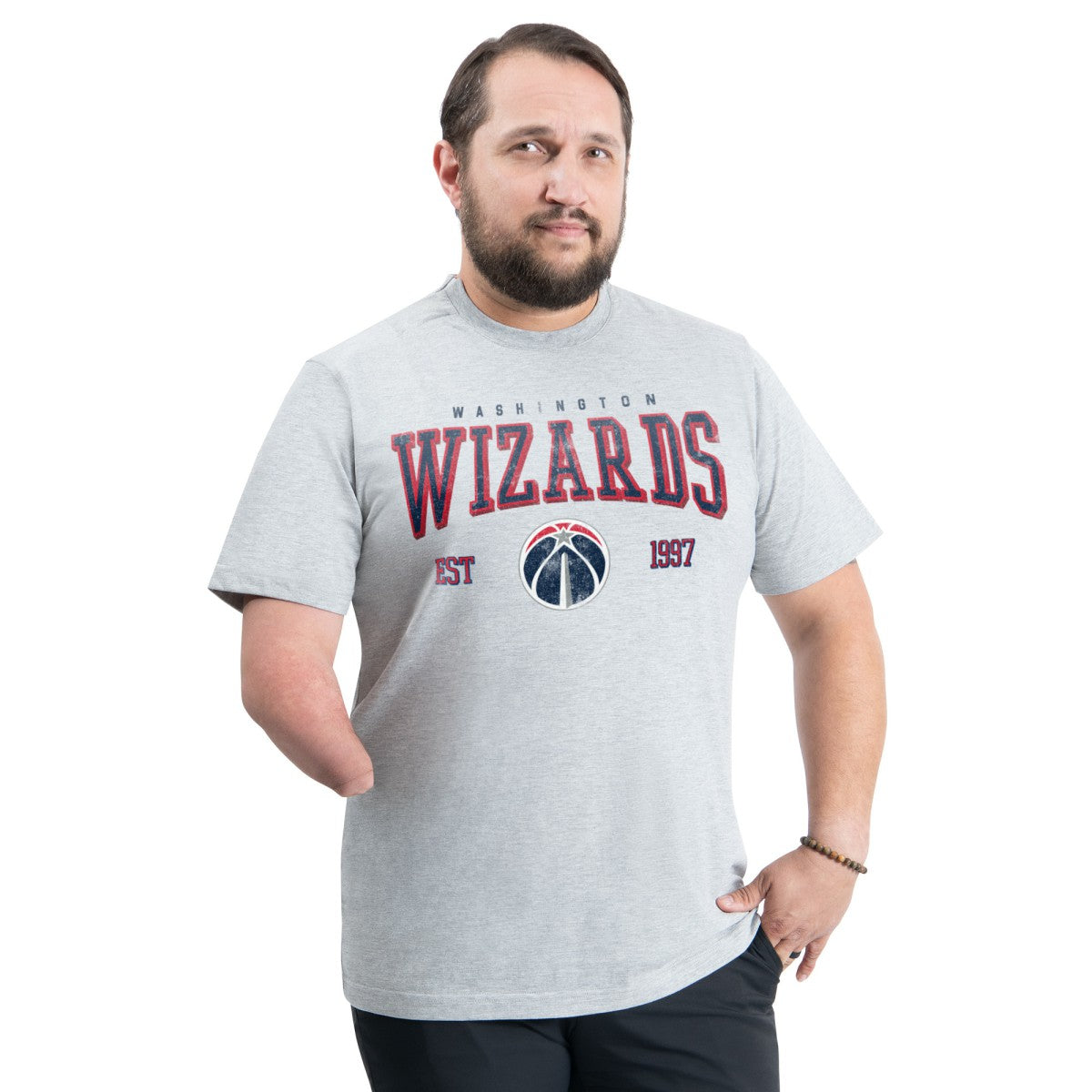 Washington Wizards G-III Sports by Carl Banks Adaptive Classic Team Spirit Short Sleeve T-Shirt - Gray cheap