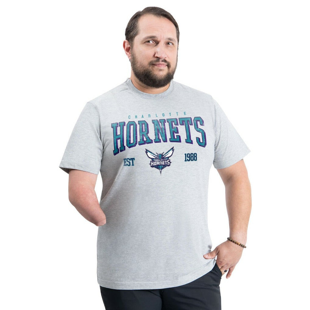 Charlotte Hornets G-III Sports by Carl Banks Adaptive Classic Team Spirit Short Sleeve T-Shirt - Gray cheap