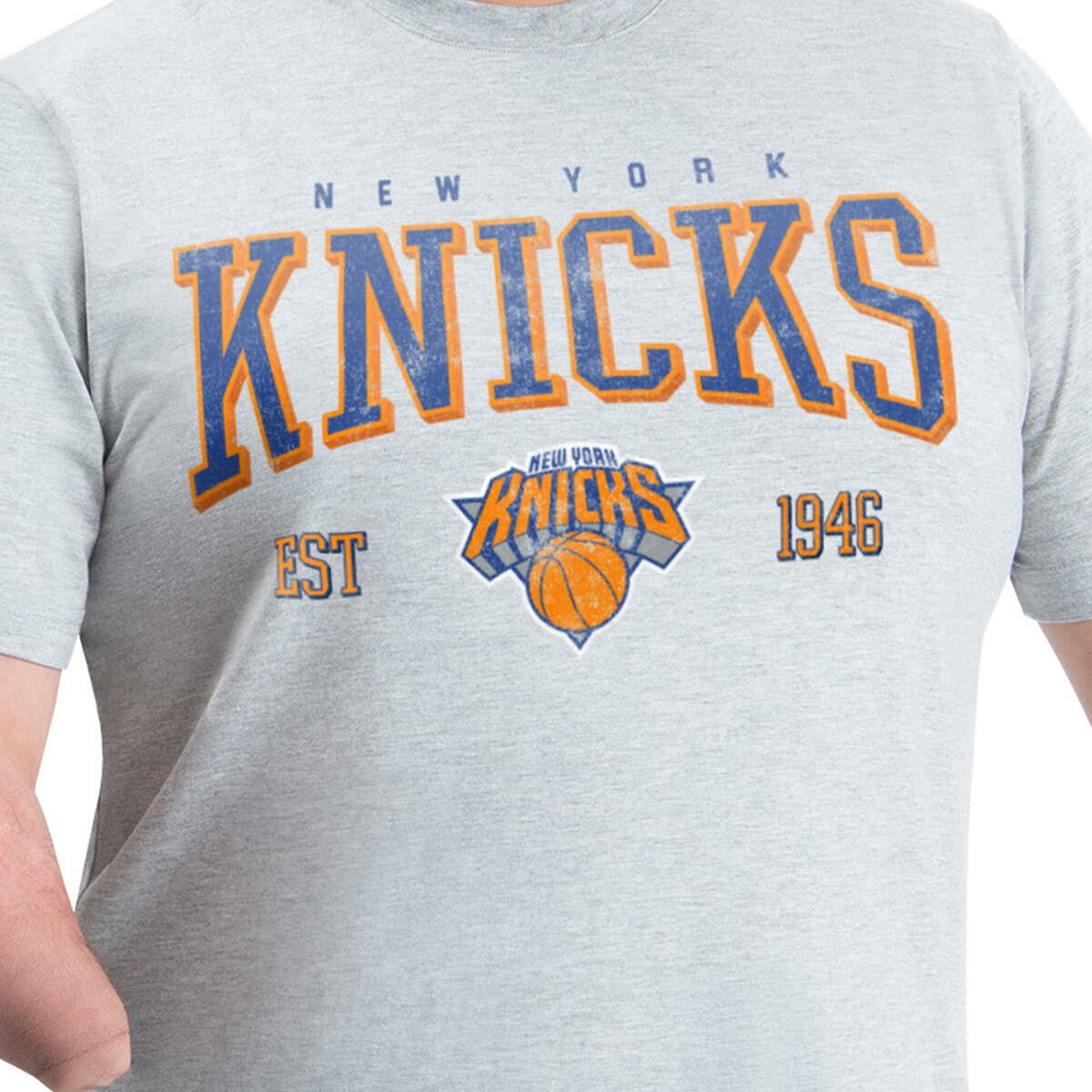 New York Knicks G-III Sports by Carl Banks Adaptive Classic Team Spirit Short Sleeve T-Shirt - Gray outlet