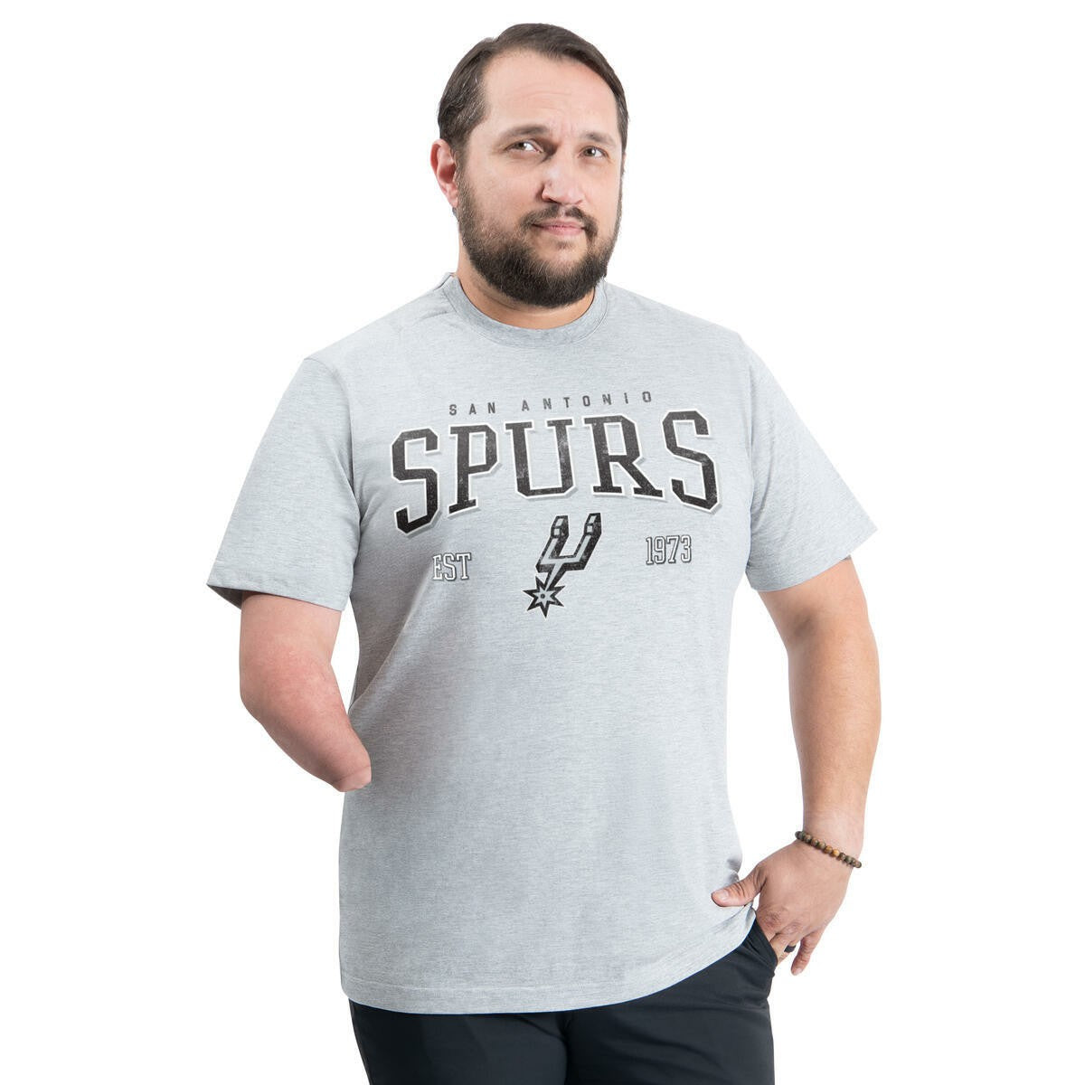 San Antonio Spurs G-III Sports by Carl Banks Adaptive Classic Team Spirit Short Sleeve T-Shirt - Gray online