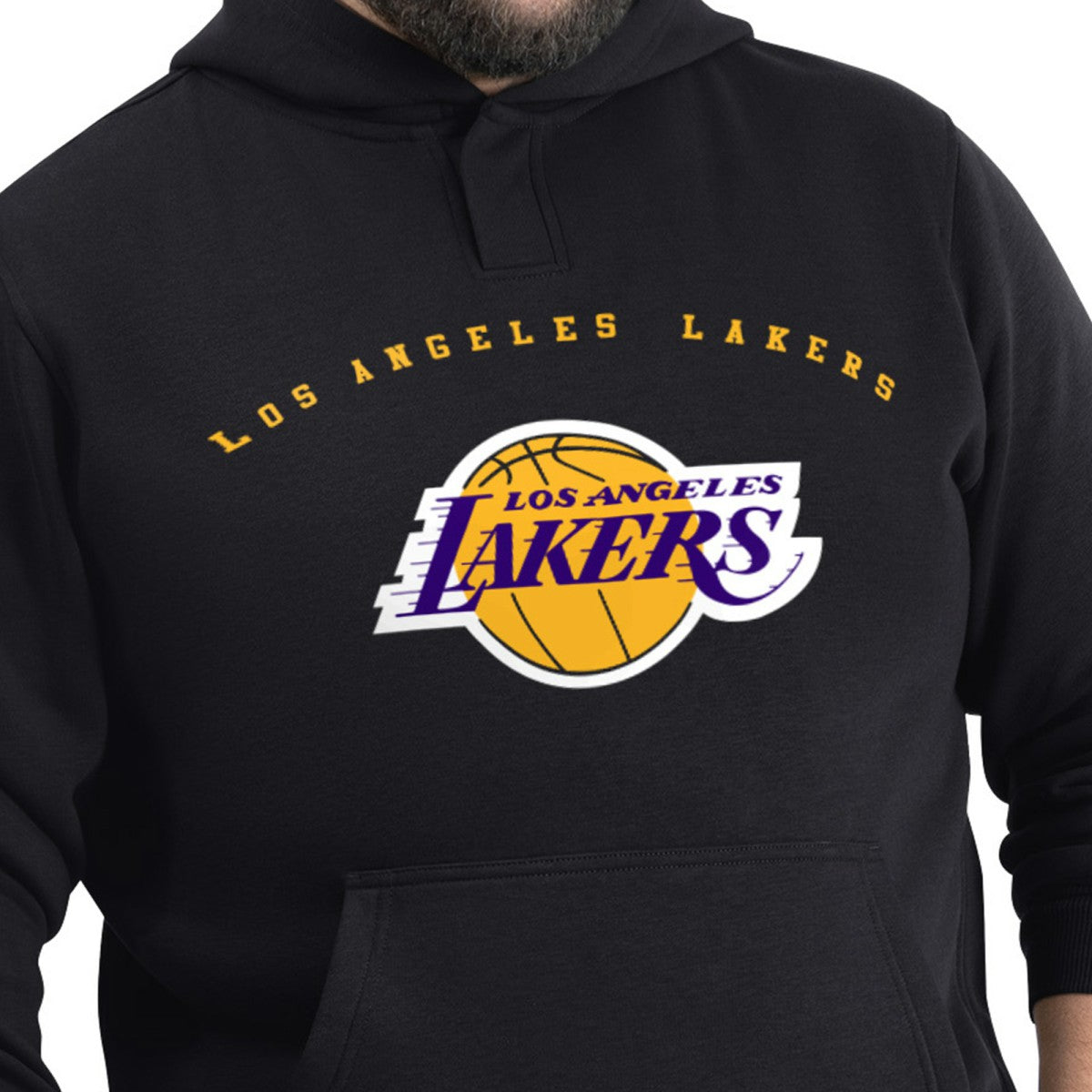 Los Angeles Lakers G-III Sports by Carl Banks Adaptive Team Arc Fleece Hoodie - Black discount