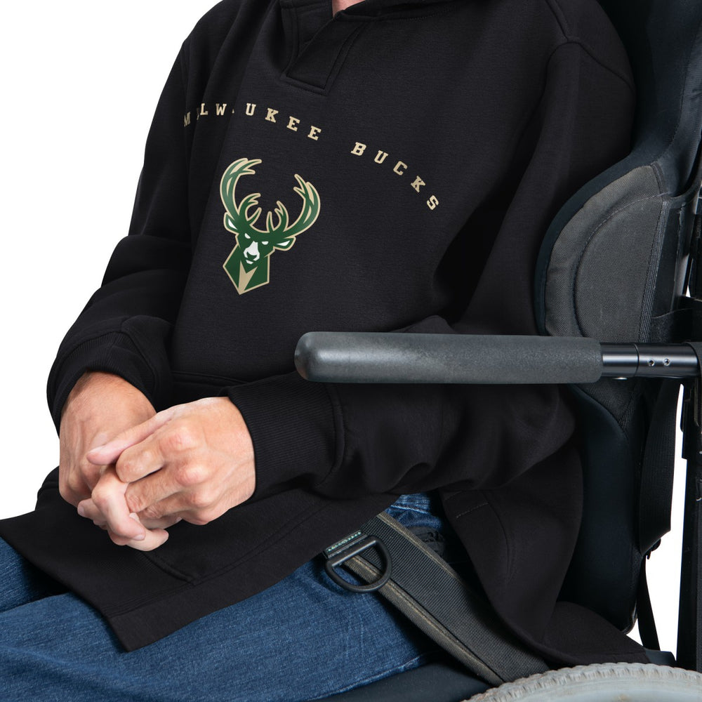 Milwaukee Bucks G-III Sports by Carl Banks Adaptive Team Arc Fleece Hoodie - Black sale