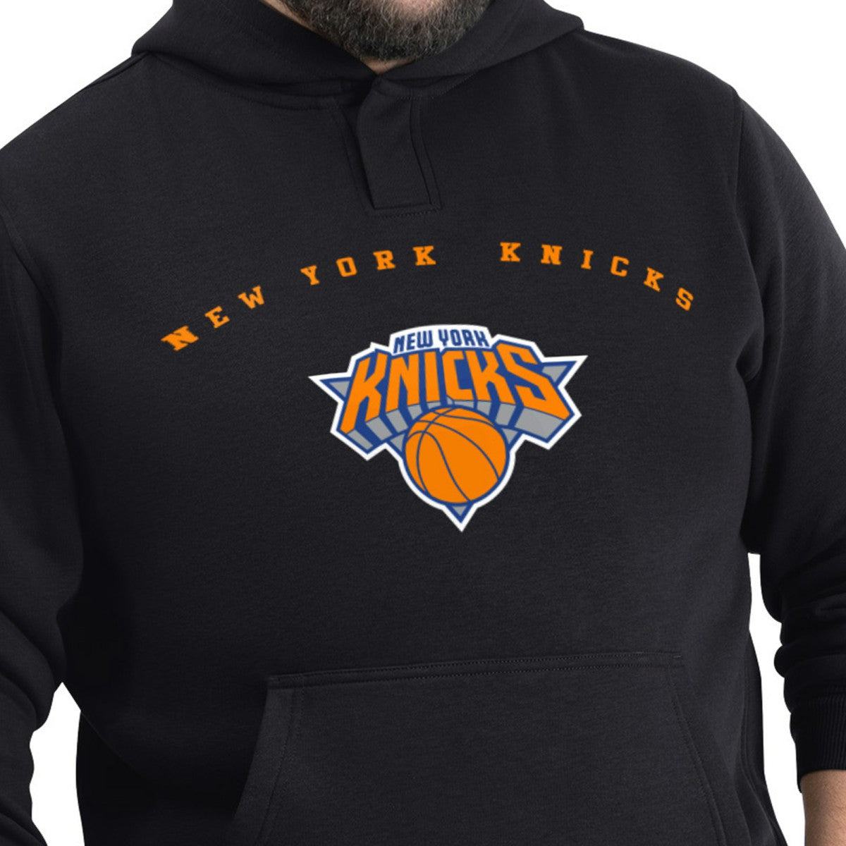 New York Knicks G-III Sports by Carl Banks Adaptive Team Arc Fleece Hoodie - Black for sale