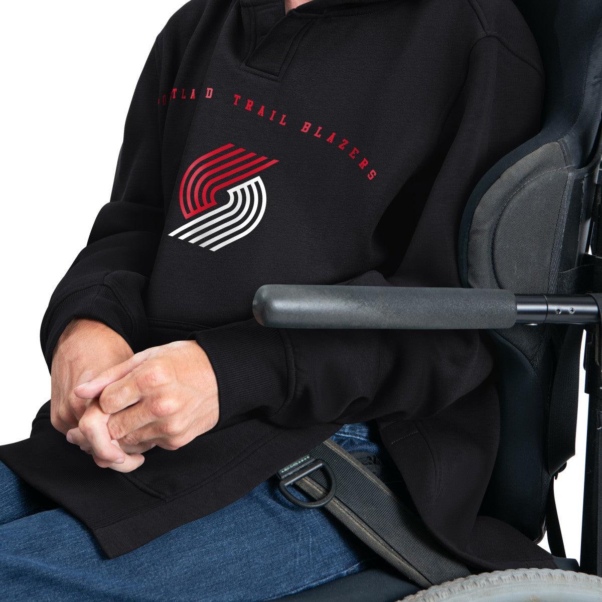 Portland Trail Blazers G-III Sports by Carl Banks Adaptive Team Arc Fleece Hoodie - Black shop