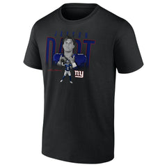 Jaxson Dart New York Giants Humble Shadow Player Graphic T-Shirt - Black sale
