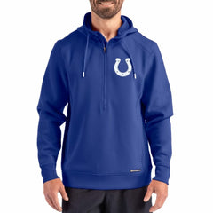 Indianapolis Colts Cutter & Buck Roam Eco Half-Zip Recycled Pullover Hoodie - Royal cheap