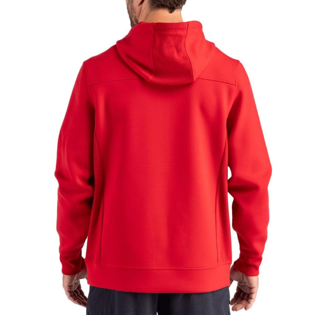 San Francisco 49ers Cutter & Buck Roam Eco Half-Zip Recycled Pullover Hoodie - Scarlet sale