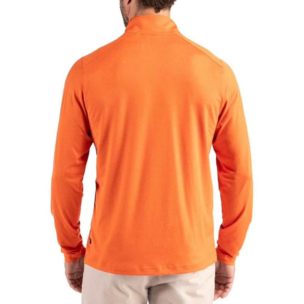 Denver Broncos Cutter & Buck Coastline Epic Comfort Recycled Quarter-Zip Pullover - Orange on sale