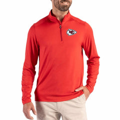 Kansas City Chiefs Cutter & Buck Coastline Epic Comfort Recycled Quarter-Zip Pullover - Red on sale