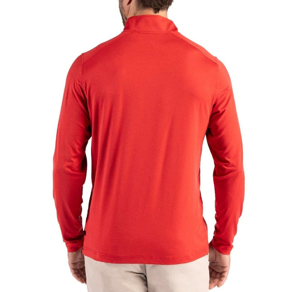 Kansas City Chiefs Cutter & Buck Coastline Epic Comfort Recycled Quarter-Zip Pullover - Red on sale