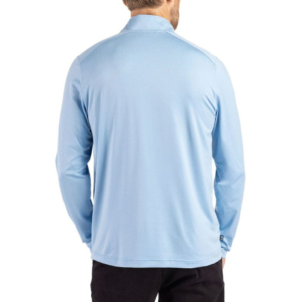Los Angeles Chargers Cutter & Buck Coastline Epic Comfort Recycled Quarter-Zip Pullover - Powder Blue for sale