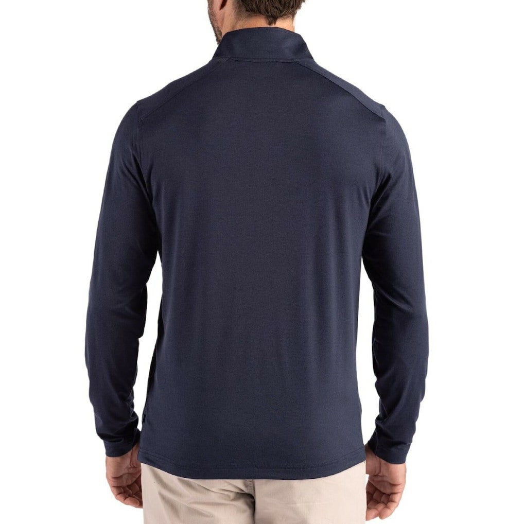 Seattle Seahawks Cutter & Buck Coastline Epic Comfort Recycled Quarter-Zip Pullover - College Navy for sale