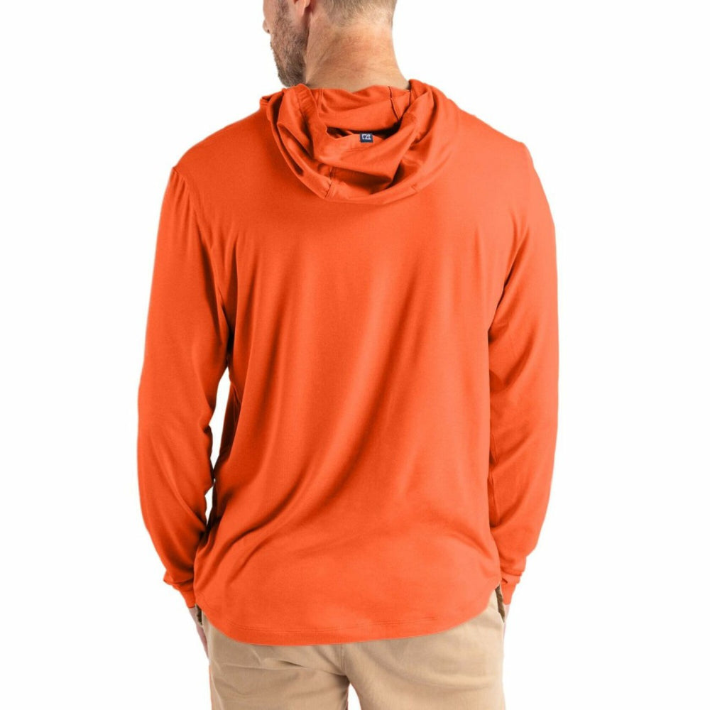 Denver Broncos Cutter & Buck Coastline Epic Comfort Recycled Long Sleeve Hoodie T-Shirt - Orange for sale