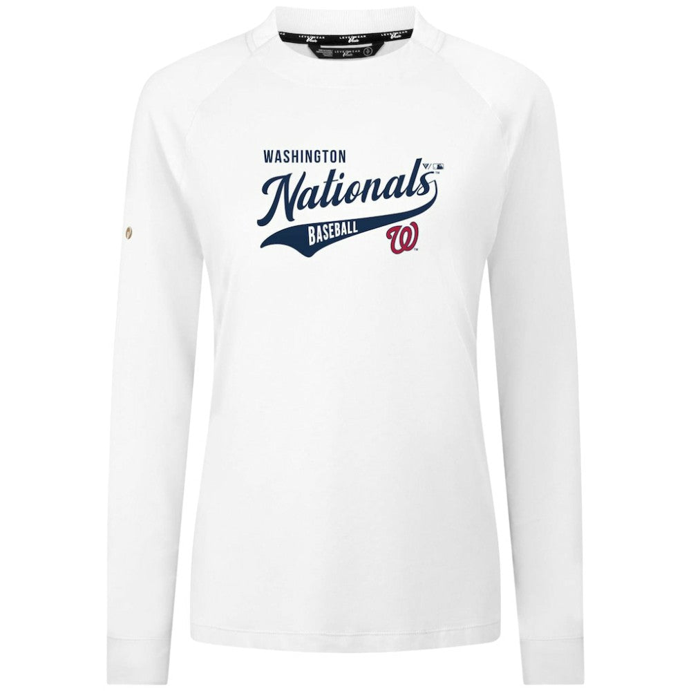 Washington Nationals Levelwear Women's Slender Glide T-Shirt - White