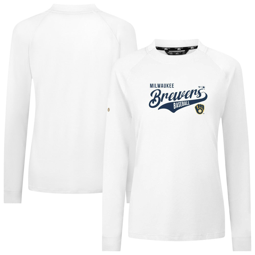 Milwaukee Brewers Levelwear Women's Slender Glide T-Shirt - White