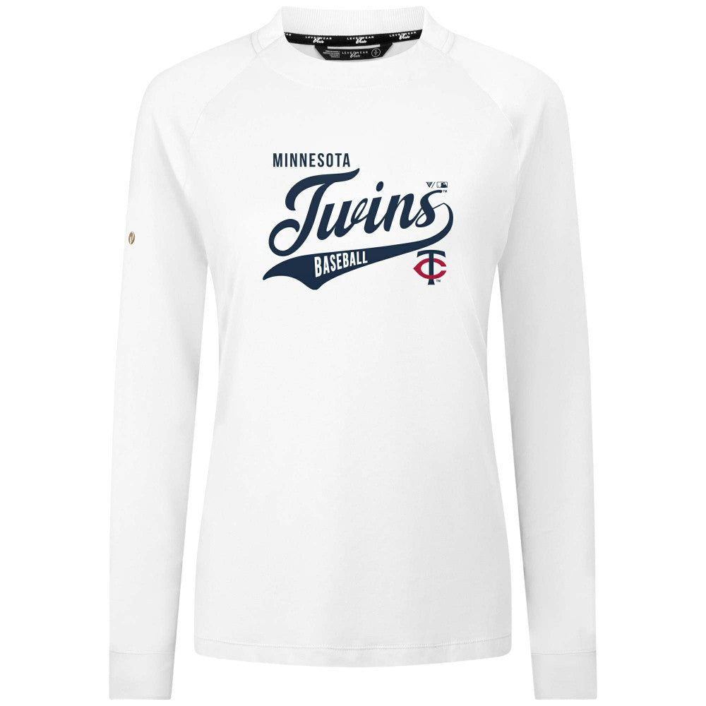 Minnesota Twins Levelwear Women's Slender Glide T-Shirt - White
