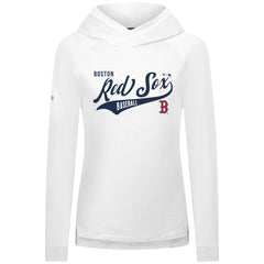Boston Red Sox Levelwear Women's Slender Glide Raglan Hoodie - White