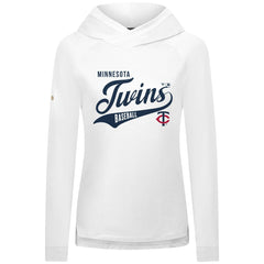 Minnesota Twins Levelwear Women's Slender Glide Raglan Hoodie - White