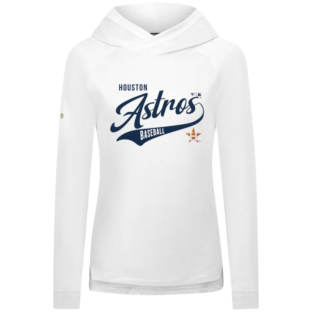 Houston Astros Levelwear Women's Slender Glide Raglan Hoodie - White