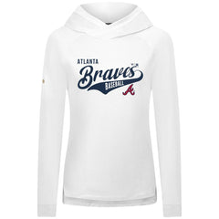 Atlanta Braves Levelwear Women's Slender Glide Raglan Hoodie - White