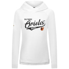 Baltimore Orioles Levelwear Women's Slender Glide Raglan Hoodie - White